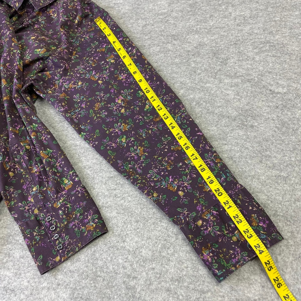 Eddie Bauer Purple Floral Stretch Wrinkle Resistant Button Down Shirt 2X - Picture 15 of 16